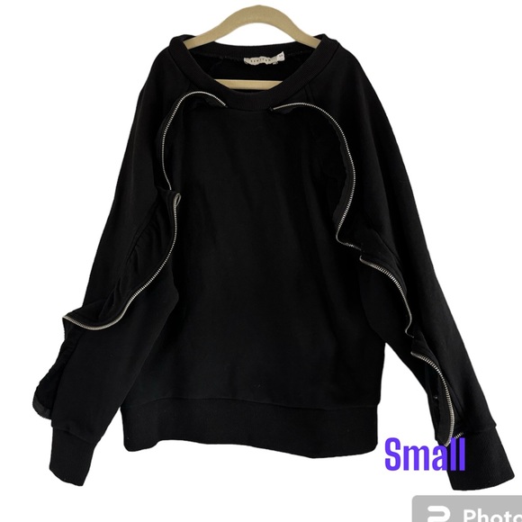 Stellah ruffle zipper sweatshirt top - Picture 1 of 6